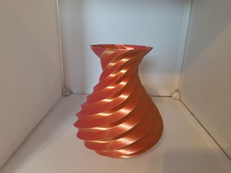 Wazon  Spirala Silk – złoto-różowy